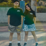 Blue Kuyate Script Mesh Shorts